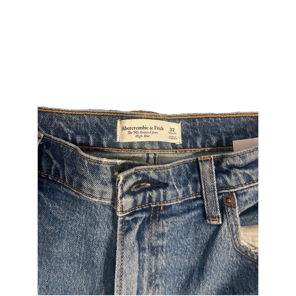 Abercrombie Fitch Jeans Women's 90s Relaxed High Rise Medium Wash 32 NEW - Picture 2 of 4